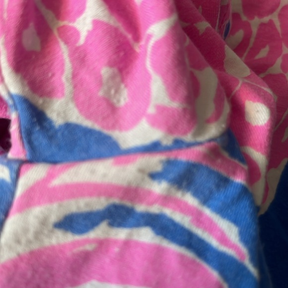 Lilly Pulitzer dress, size XS. Pink, blue and white. 3/4 sleeves. Pineapples. - Picture 6 of 6